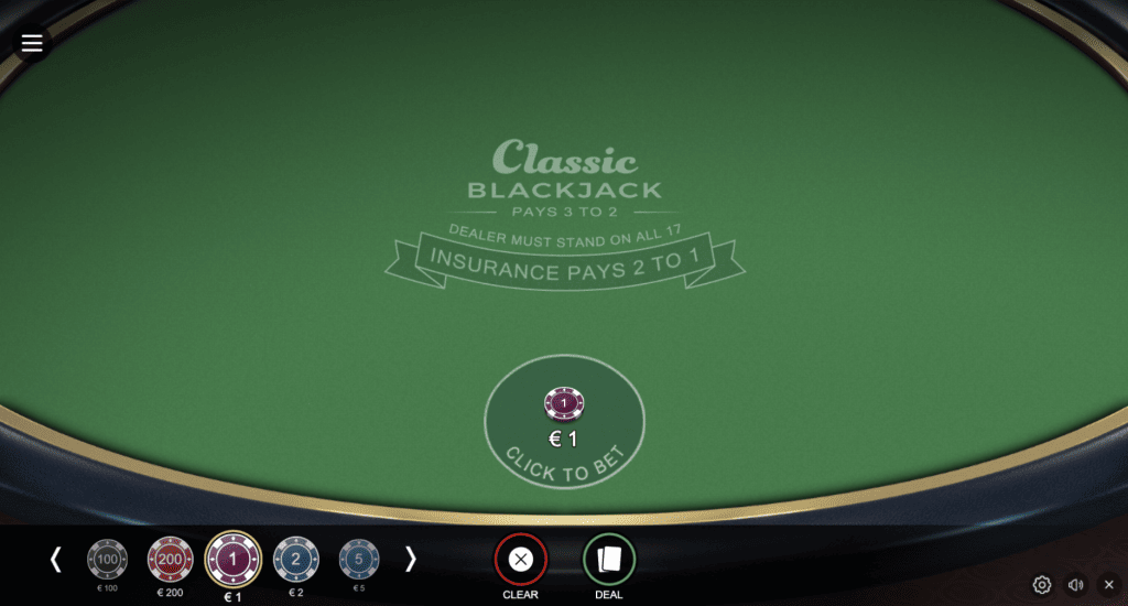 Spēlēt tagad - Classic Blackjack (6 Deck)