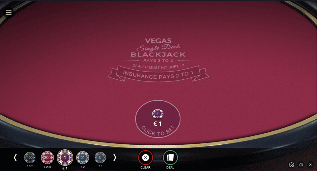 Spēlēt tagad - Vegas Single Deck Blackjack