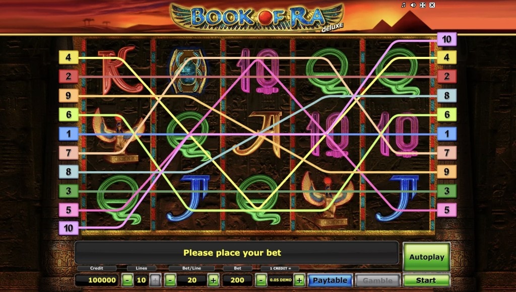 Book of Ra Deluxe demo