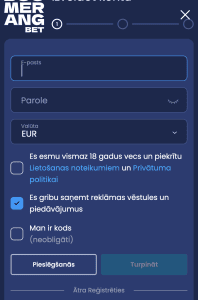 Ievadiet pieejas datus 