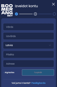 Ievadiet informāciju par sevi 