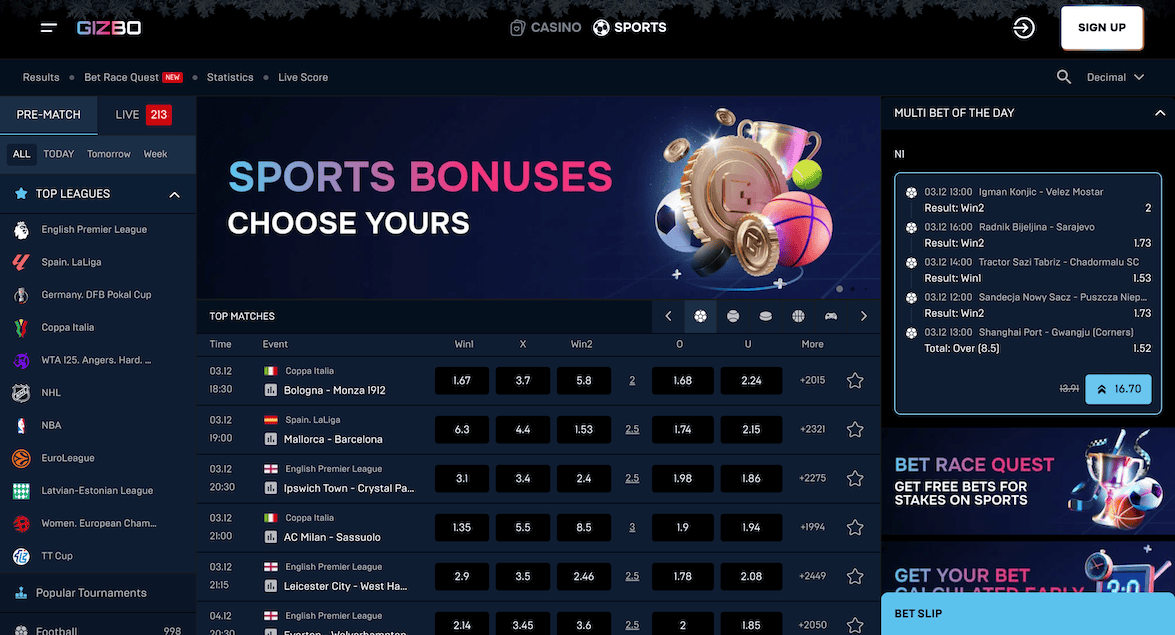 Gizbo Casino » 150% līdz 600€ Bonuss + 600 Bezriska griezieni