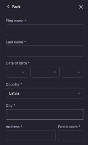 Ievadiet informāciju par sevi 