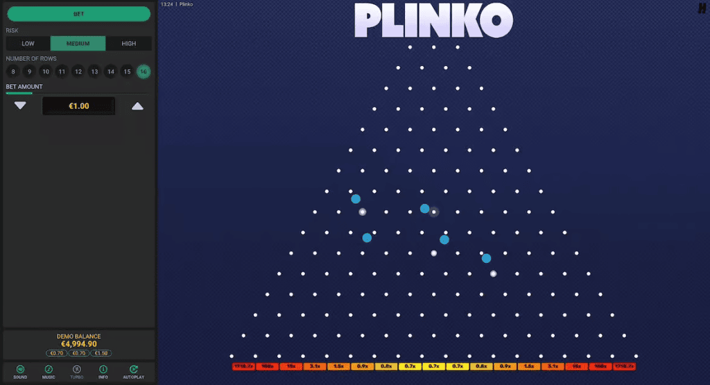 Spēlēt tagad - Plinko