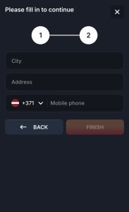 Adreses un kontaktinformācijas ievadīšana