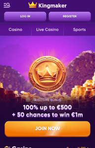 Atvērt Kingmaker kazino vietni