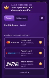 Pirmās iemaksas veikšana