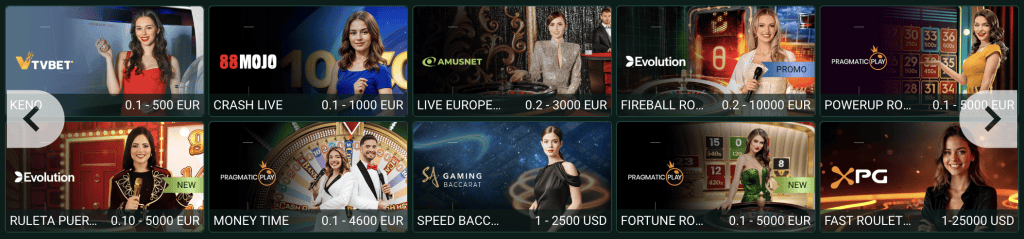 SpinBetter Live kazino