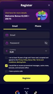 Apskati kazino noteikumus un bonusus