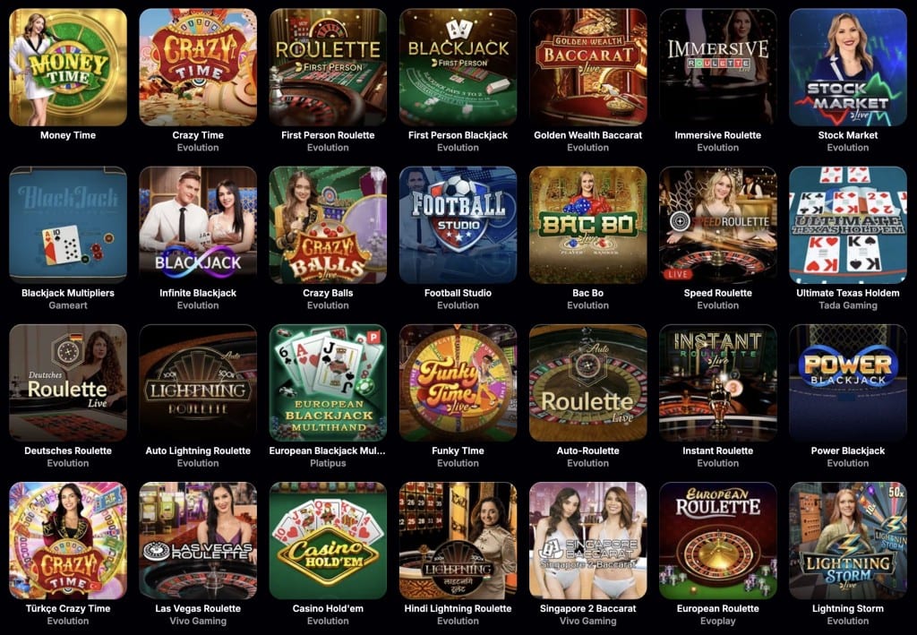 NV Casino - игры с живыми дилерами
