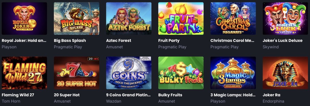 7bet kazino spēļu piedāvājums