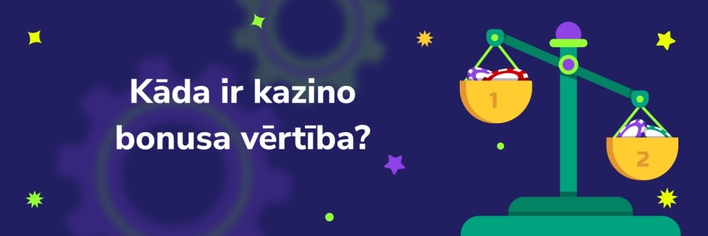 Kāda ir kazino
bonusa vērtība?