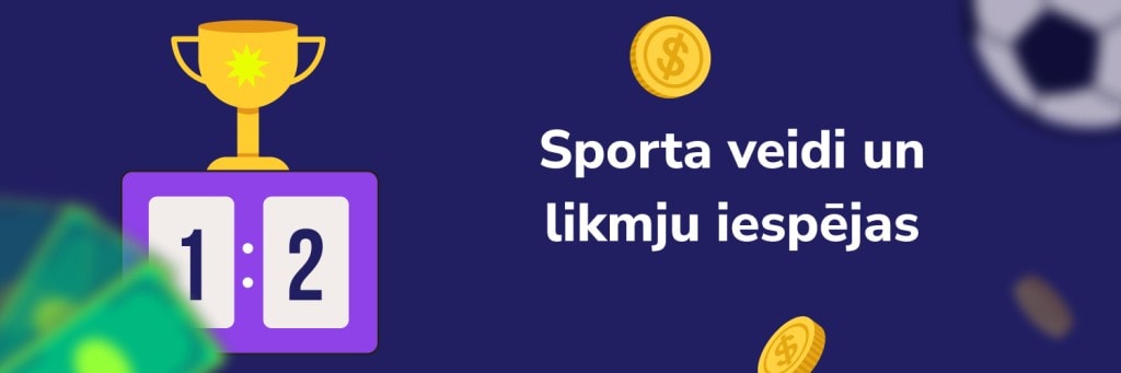 Sporta veidi un
likmju iespējas