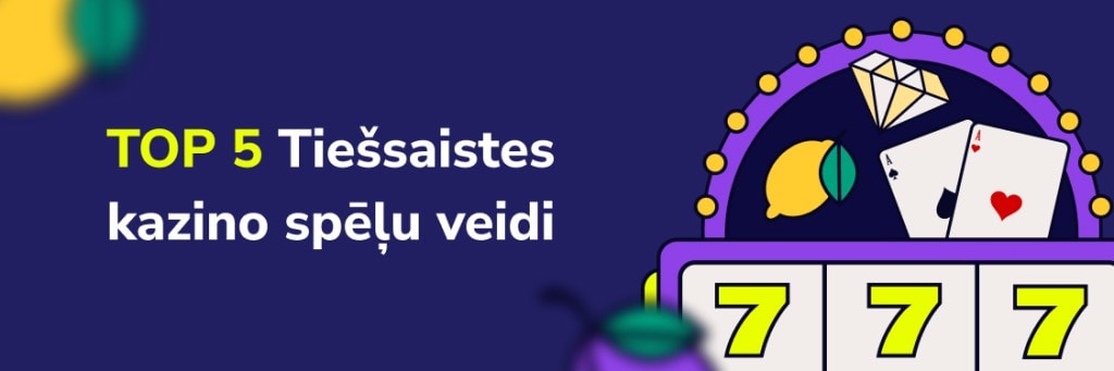 TOP 5 Tiešsaistes kazino spēļu veidi