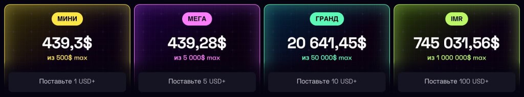 Джекпоты в казино Immerion