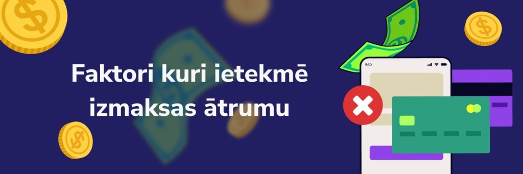 Faktori kuri ietekmē izmaksas ātrumu